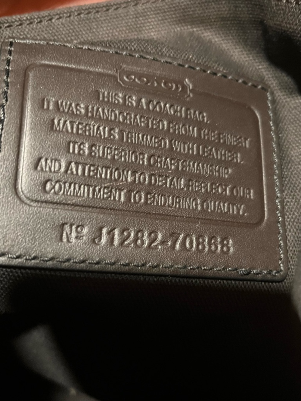 Coach Brown Signature Canvas Messenger Bag with Dark Brown Leather Trim - Picture 4 of 5